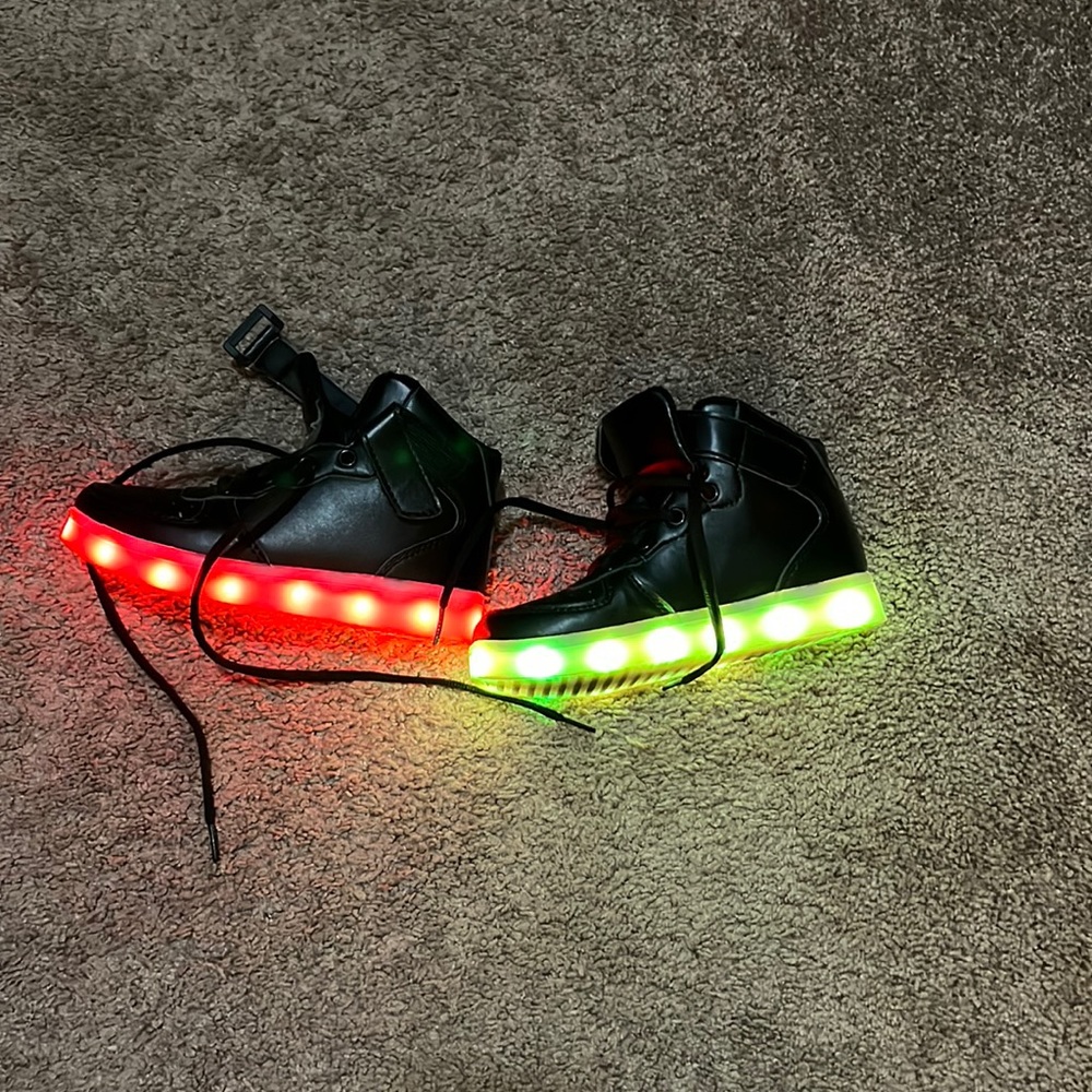 Black light up high tops